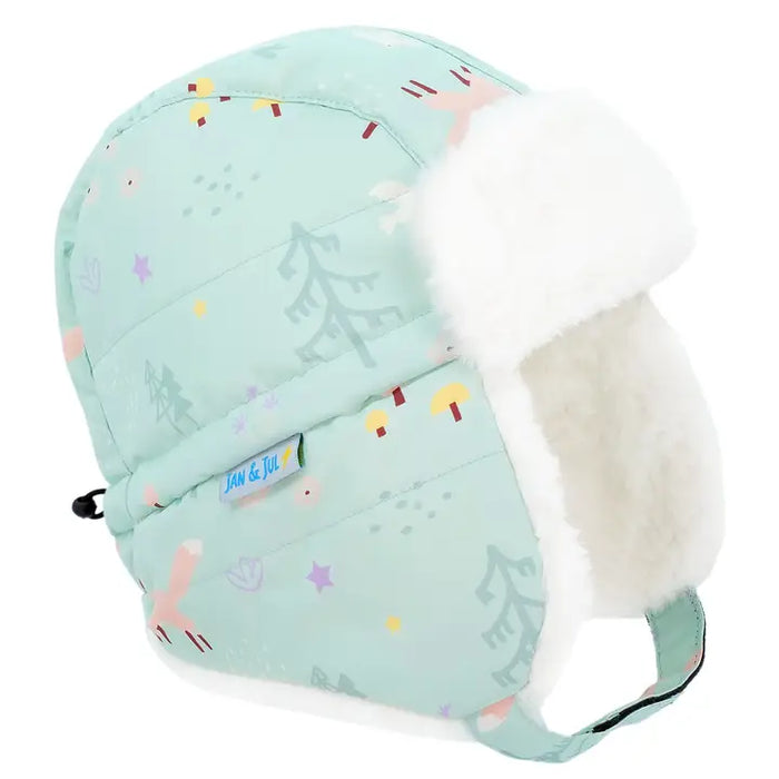 Minty Forest Grow With Me Winter Trapper Hat