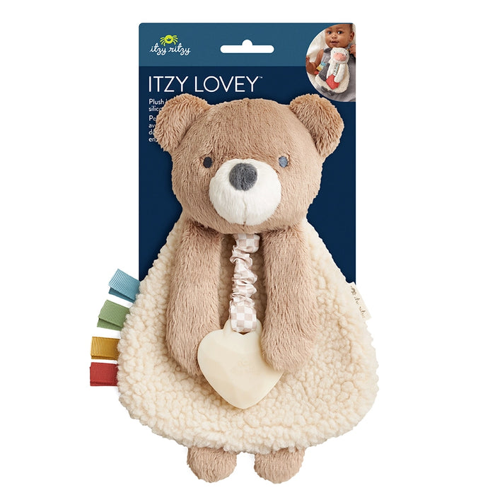 Theo the Bear Itzy Lovey Plush with Teether Toy