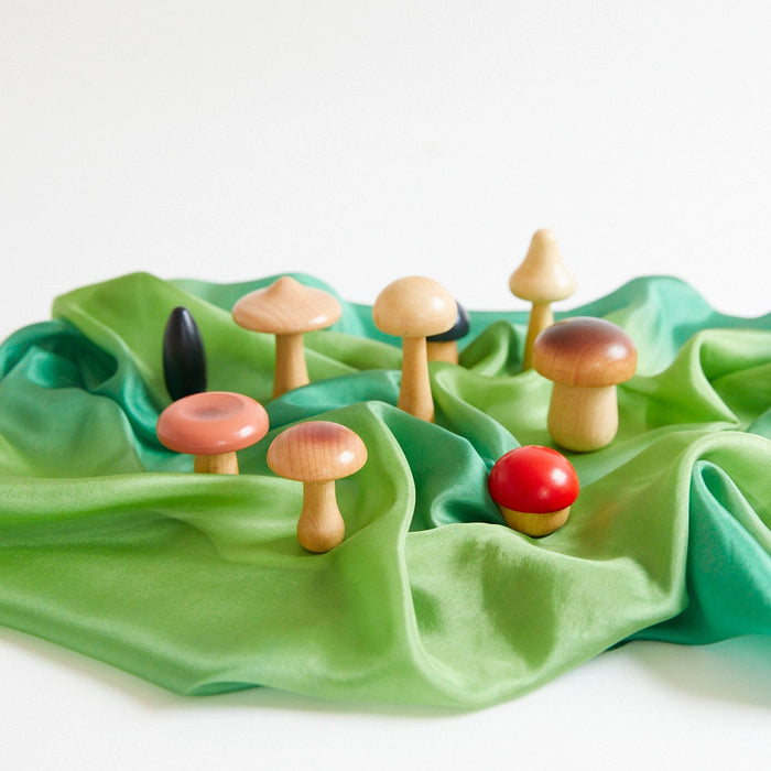 Handpainted Wooden Mushroom Play Set