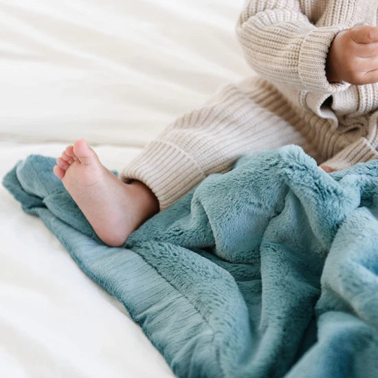 Mineral Blue Lush Mini Blanket