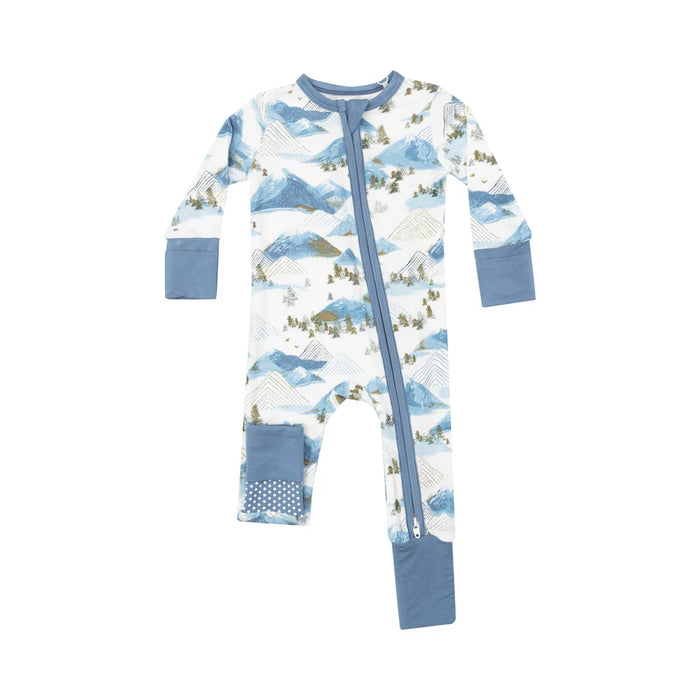 Mountains 2 Way Zipper Convertible Romper/Sleeper