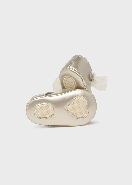 Champagne Bow Mary Jane Shoes