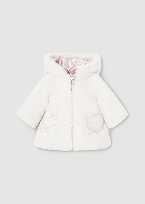 Reversible Fuzzy Bear Ear Coat