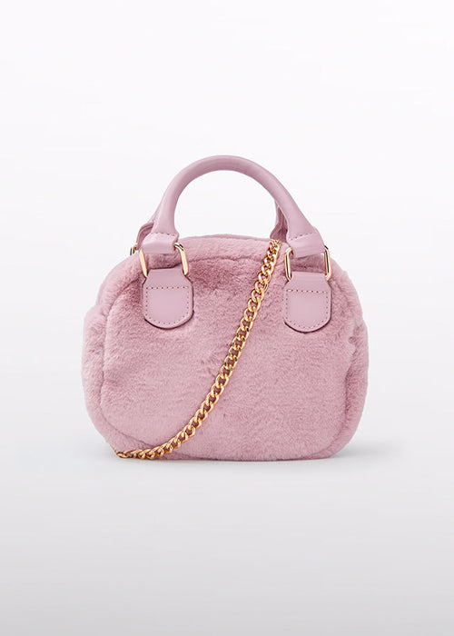 Rose Faux-Fur Handbag