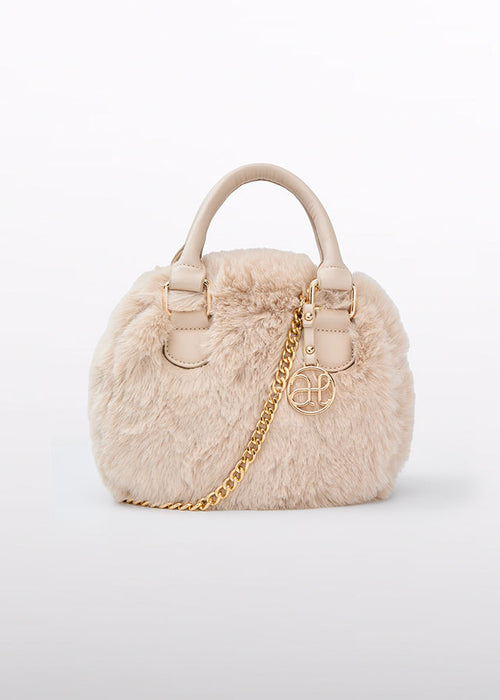 Champagne Faux-Fur Handbag