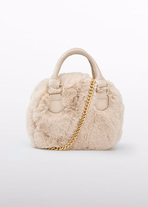 Champagne Faux-Fur Handbag