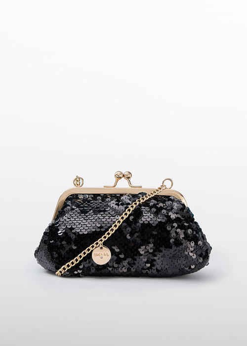 Black Sequins Handbag