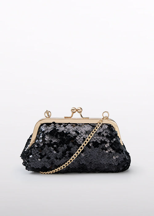 Black Sequins Handbag