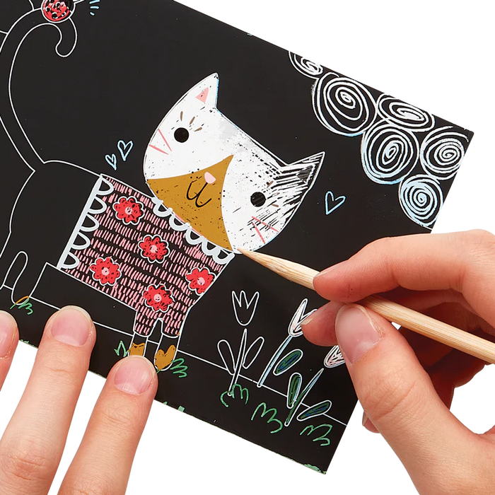 Cutie Cats Mini Scratch and Scribble Art Set