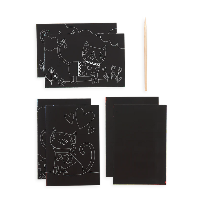 Cutie Cats Mini Scratch and Scribble Art Set