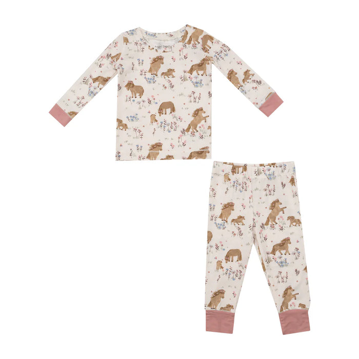 Pretty Ponies Long Sleeve Bamboo Loungewear Set