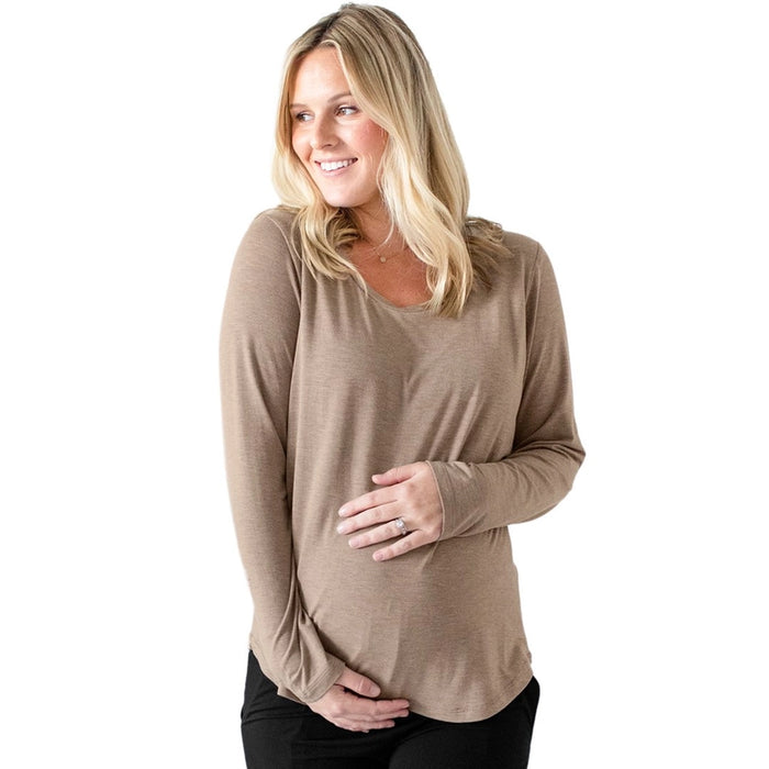 Wheat Bamboo Nursing & Maternity Long Sleeve T-Shirt