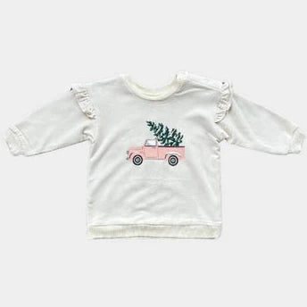 Holiday Ruffle Bamboo Terry Sweatshirt