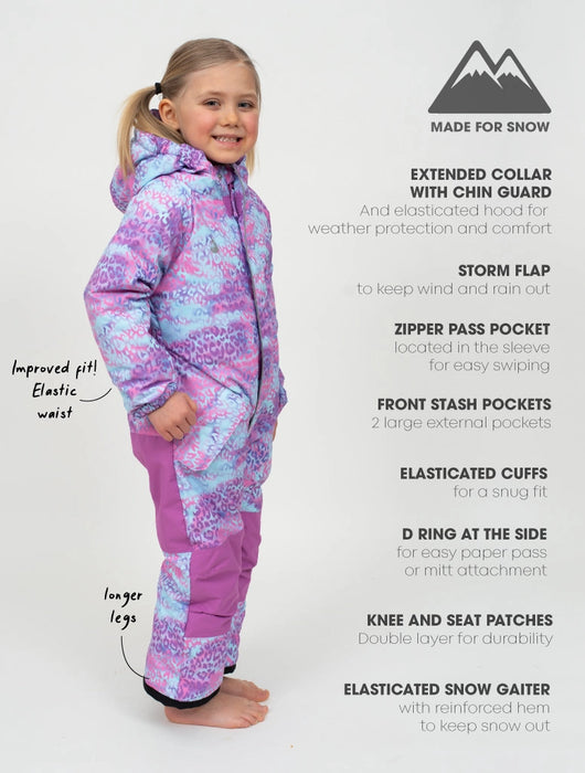 Rainbow Leopard Snowrider One Piece Snowsuit