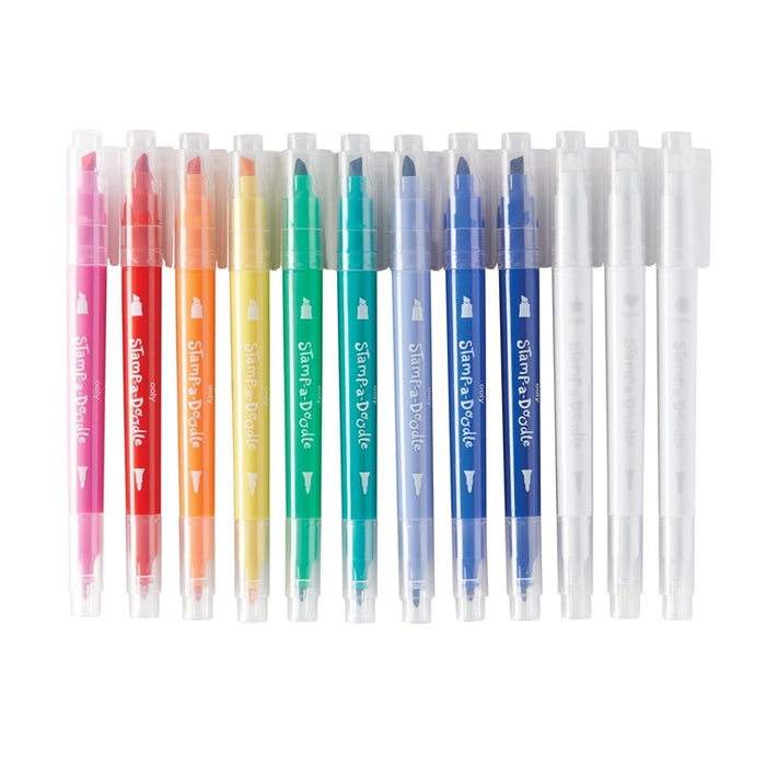 Stamp-A-Doodle Double Ended Markers - Set of 12