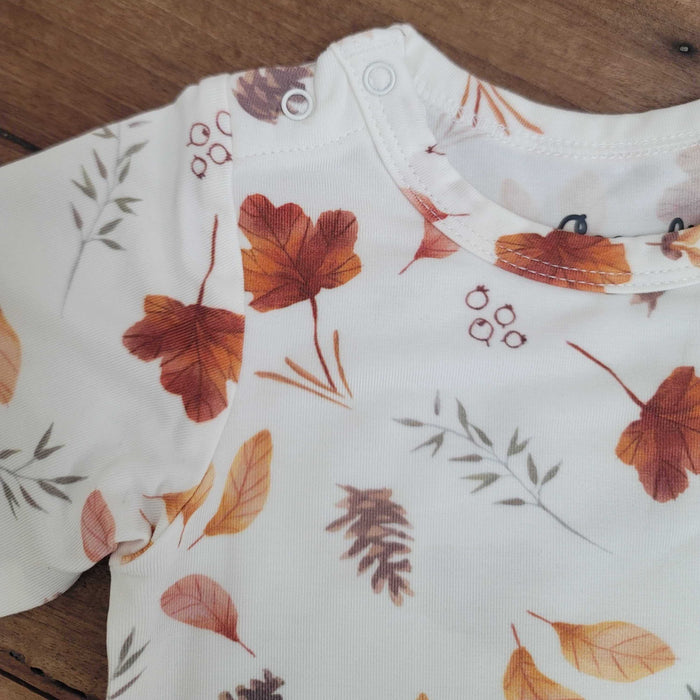 Fall Leaves Cream Modal Bodysuit