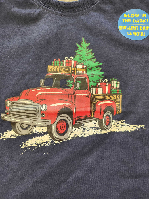 Navy Vintage Truck with Tree Long Sleeve Top