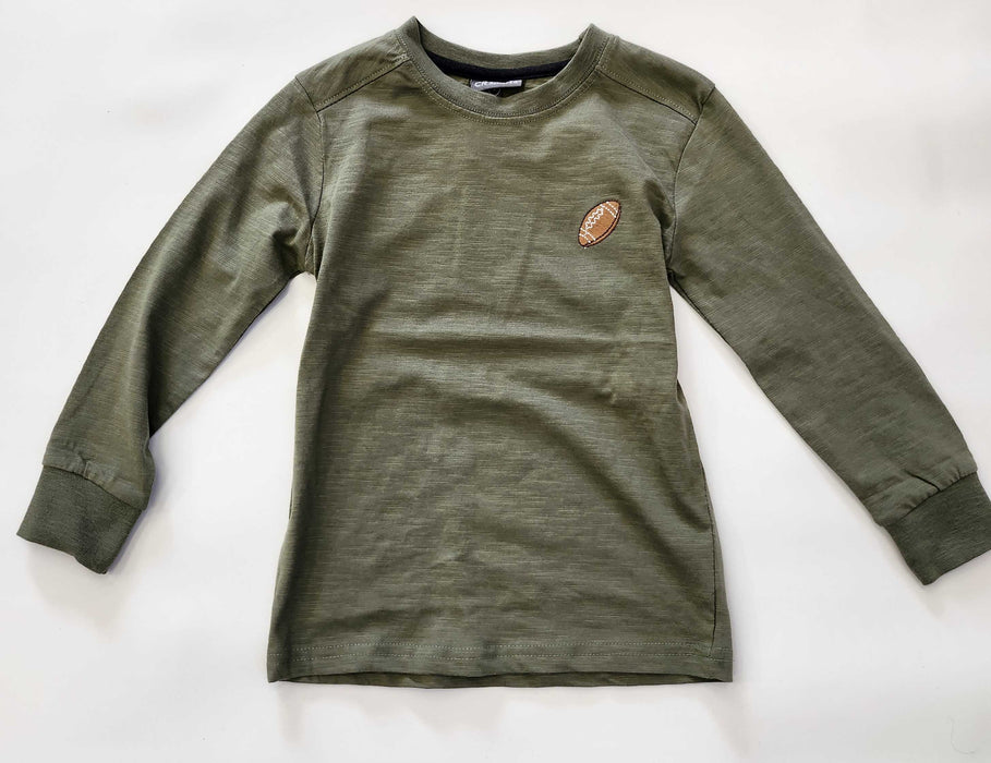 Olive Football Long Sleeve Top