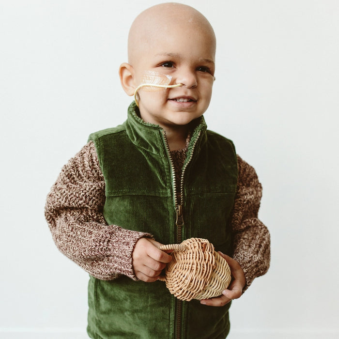 Spruce Sherpa & Corduroy Reversible Kids Vest