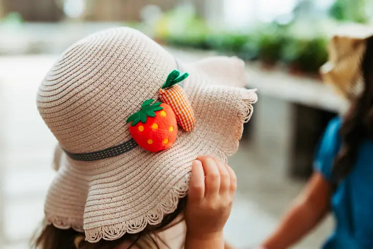 Strawberry Brown Straw Sun Hat