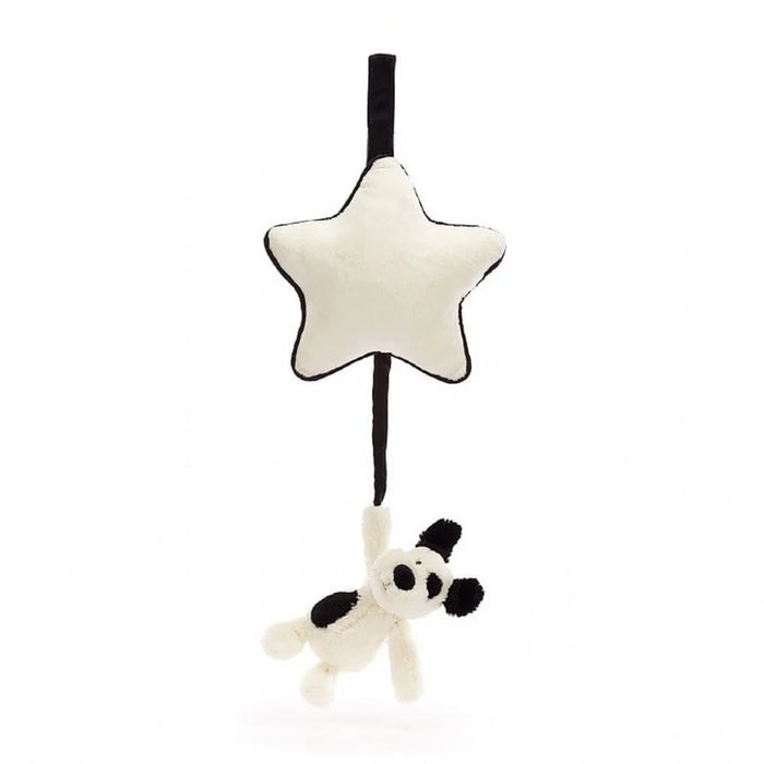 Bashful Black & Cream Puppy Musical Pull Toy