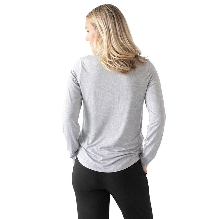 Heather Grey Bamboo Nursing & Maternity Long Sleeve T-Shirt