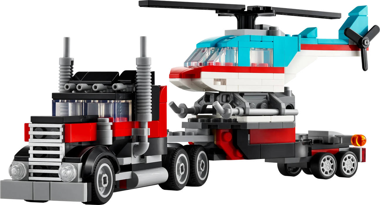 Flatbed Truck with Helicopter LEGO CREATOR Set