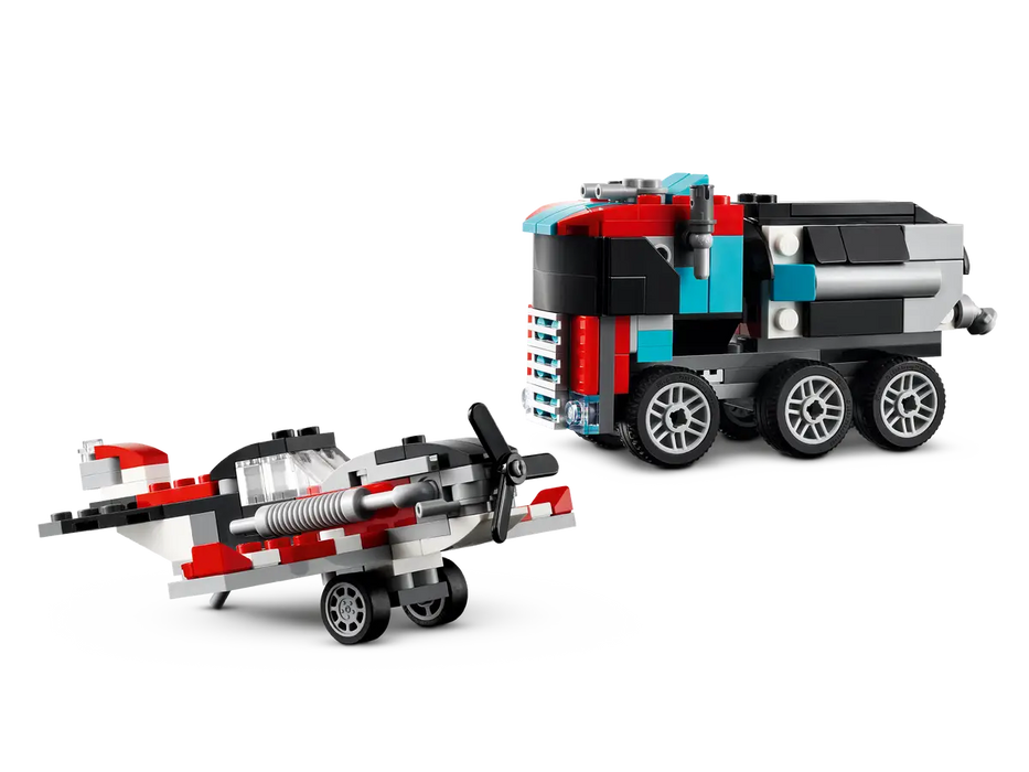 Flatbed Truck with Helicopter LEGO CREATOR Set