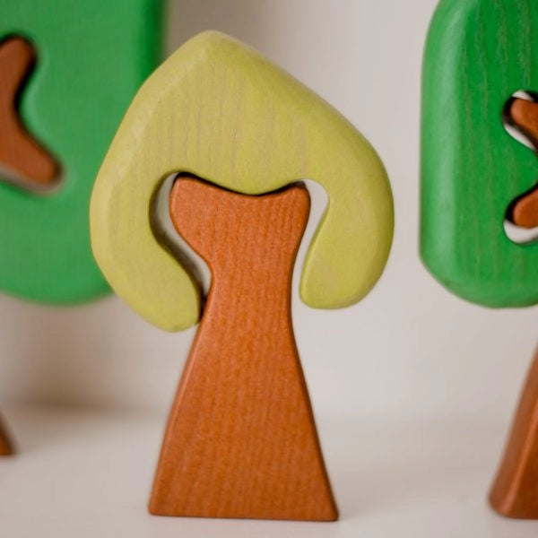 Wooden Trees - Set of 3