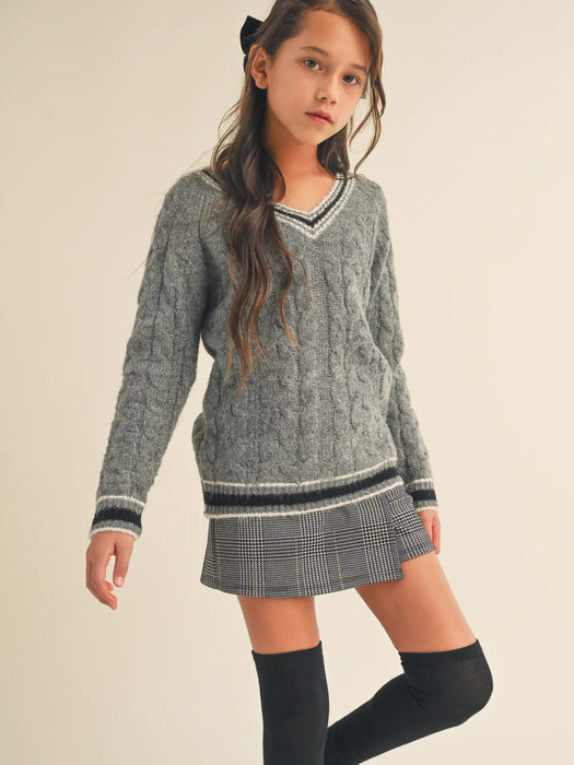 Preppy V Neck Sweater