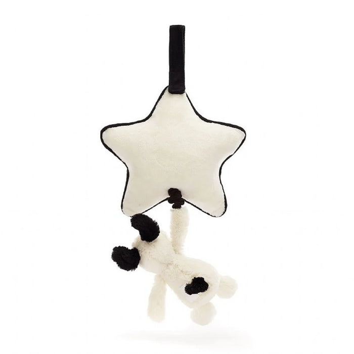 Bashful Black & Cream Puppy Musical Pull Toy