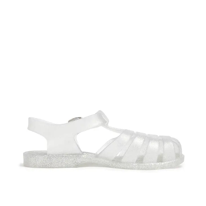 Silver Glitter It's A Sign Waterproof Sandals