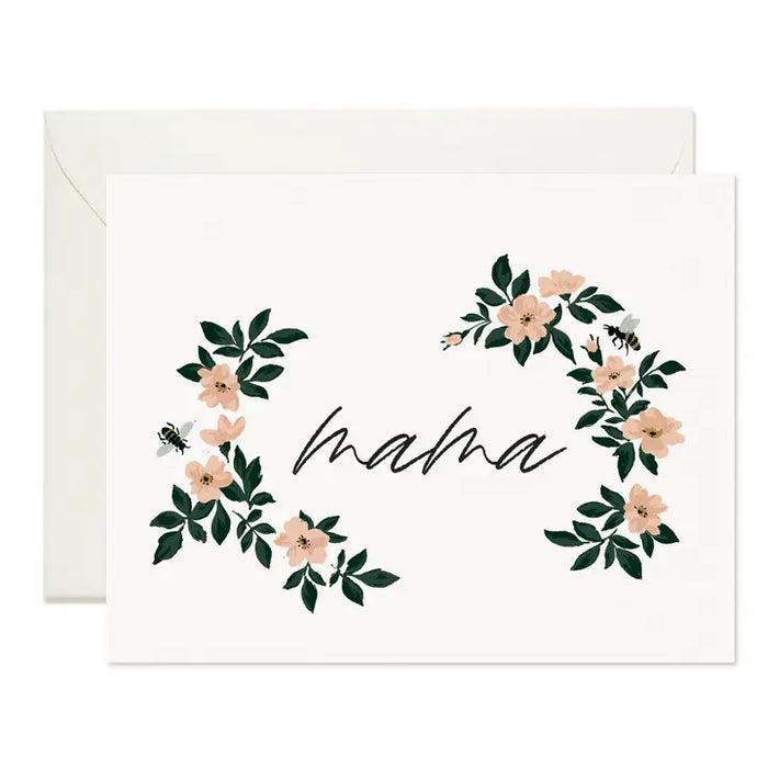 'Mama' Floral Wreath Greeting Card