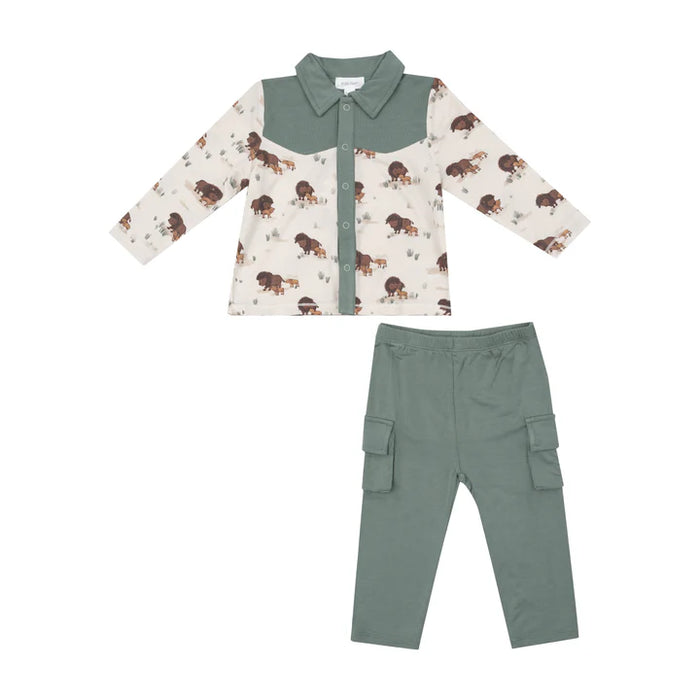 Cowboy Bison Families Top & Pants