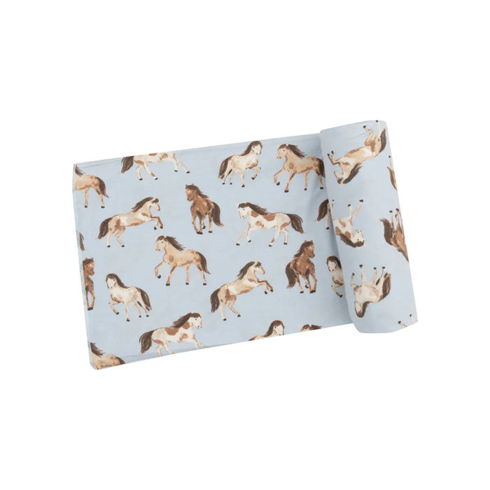 Horses Swaddle Blanket