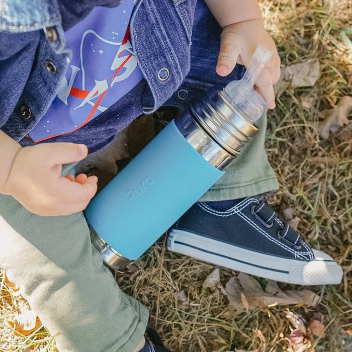 Pura Kiki® 9oz Insulated Straw Bottle with Sleeve