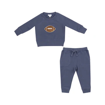 Football Raglan Top & French Terry Joggers Set