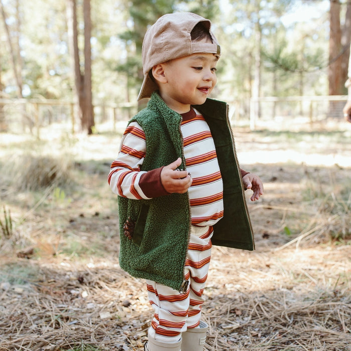 Spruce Sherpa & Corduroy Reversible Kids Vest