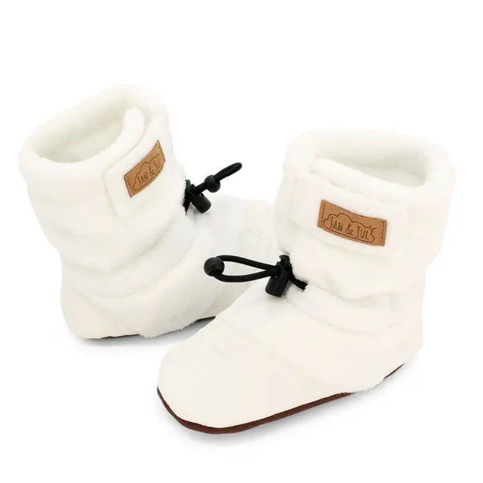 Cream Stay-Put Cozy Booties