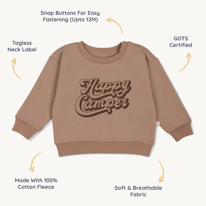 Happy Camper Organic Fleece Sweatshirt