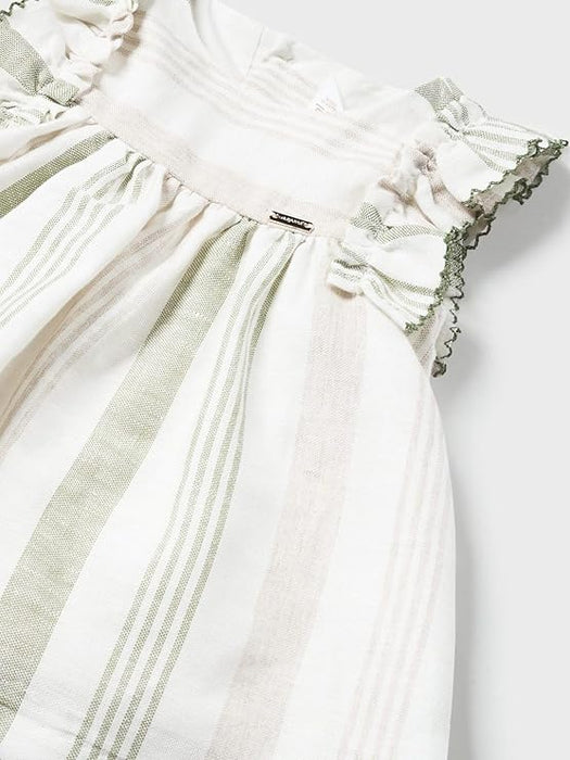 Eucalyptus Stripes Linen Dress & Bloomers