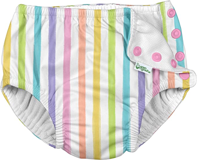 Rainbow Stripe Snap Swim Diaper