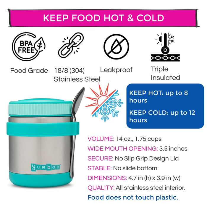 Hot Lunch Thermal Food Jar with Spoon