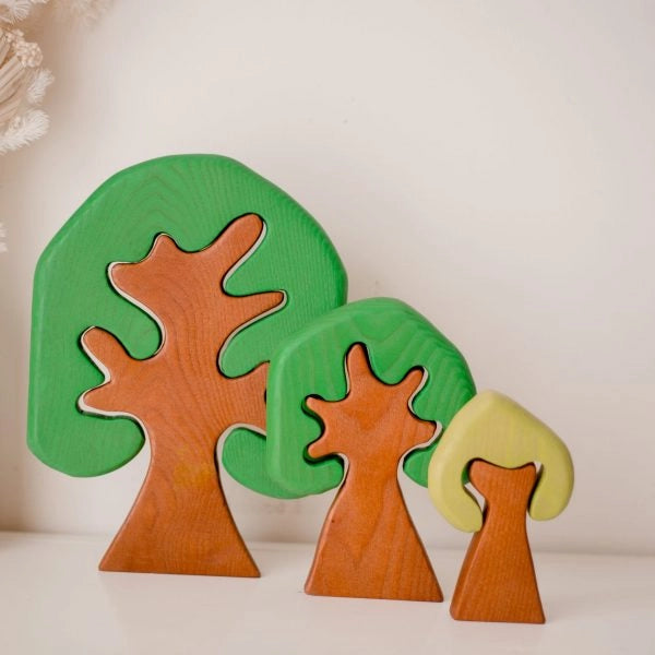 Wooden Trees - Set of 3