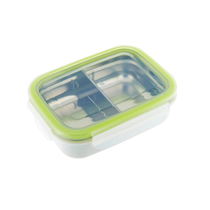 Stainless Steel Divided Snack Bento with Leakproof Lid