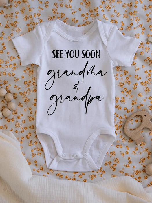 'See You Soon Grandma & Grandpa' Onesie