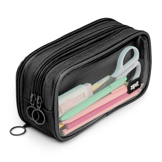 Black Half & Half Pencil Case Storage