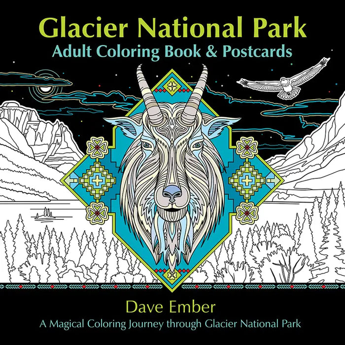 Glacier National Park Adult Coloring Book