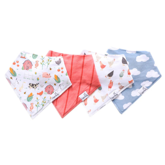 Farmstead Baby Bandana Bib Set of 4