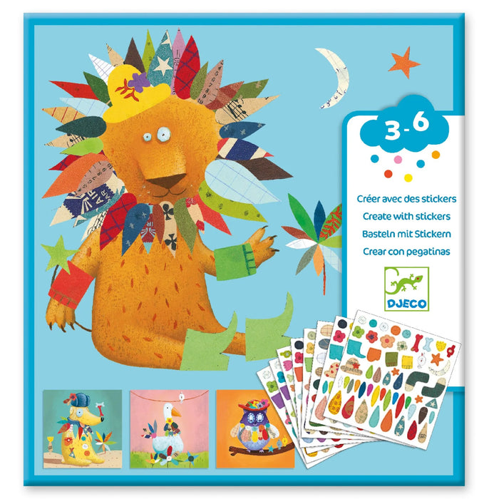 Create Animals Sticker Collage Activity Set